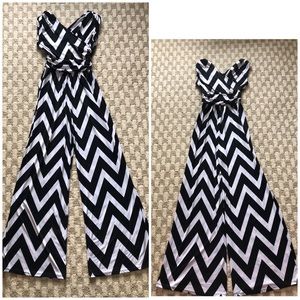 Black and white Chevron jumpsuit FINAL PRICE!!!